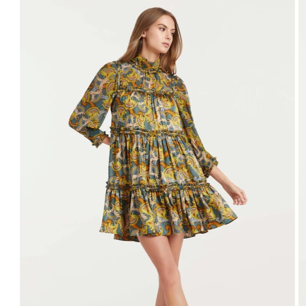 Cinq a Sept Brady dress New 2 abstract print mini